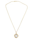 14k Gold Genuine Ancient Roman Coin Necklace (Sol; 42 B.C.)