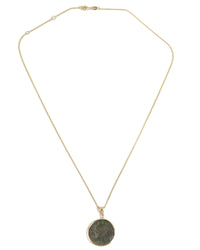 14k Gold Genuine Ancient Roman Coin Necklace (Tyche; 253-268 A.D.)