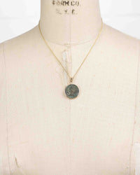 14k Gold Genuine Ancient Roman Coin Necklace (Tyche; 253-268 A.D.)
