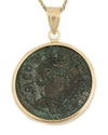 14k Gold Genuine Ancient Roman Coin Necklace (Tyche; 253-268 A.D.)