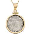 14k Gold Genuine Medieval Italian Coin Necklace (Pope Clement XIV; 1769-1774)