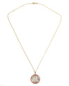 14k Gold & Ruby Genuine Ancient Roman Coin Necklace (Cupid; 76 B.C.)