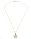 14k Gold Genuine Ancient Roman Coin Necklace (Salus; 49 B.C.)