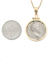 14k Gold Genuine Ancient Roman Coin Necklace (Septimus Severus; 193-211 A.D.)