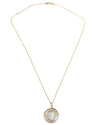14k Gold & Tanzanite Genuine Ancient Roman Coin Necklace (Flora; 57 B.C.)