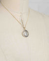 14k Gold & Tanzanite Genuine Ancient Roman Coin Necklace (Flora; 57 B.C.)