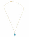 London Blue Topaz & 10k Drop Pendant Necklace