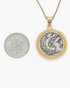 14k Gold Genuine Ancient Greek Coin Necklace (Alexander the Great; 336-323 B.C.)