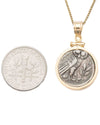 14k Gold Genuine Ancient Greek Coin Necklace (Athena/Owl; 302-280 B.C.)