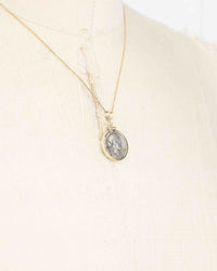 14k Gold Genuine Ancient Roman Coin Necklace (Bacchus/Pegasus; 90 B.C.)