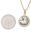 14k Gold Genuine Ancient Greek Coin Necklace (Cherronesos Lion; 357-320 B.C.)