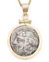 14k Gold Genuine Ancient Greek Coin Necklace (Dionysus; 411-340 B.C.)