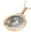 14k Gold Genuine Ancient Roman Coin Necklace (Flora; 57 B.C.)