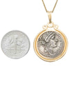 14k Gold Genuine Ancient Roman Coin Necklace (Flora; 57 B.C.)