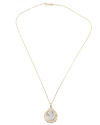 14k Gold Genuine Ancient Roman Coin Necklace (Flora; 57 B.C.)