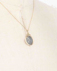 14k Gold Genuine Ancient Roman Coin Necklace (Flora; 57 B.C.)