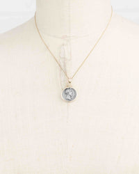 14k Gold Genuine Ancient Roman Coin Necklace (Marcus Aurelius; 161-180 A.D.)