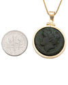 14k Gold Genuine Ancient Greek Coin Necklace (Persephone; 350-309 B.C.)