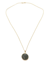 14k Gold Genuine Ancient Greek Coin Necklace (Persephone; 350-309 B.C.)