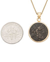 14K Gold Genuine Ancient Greek Coin Necklace (Zeus; 2nd-1st Century A.D.)