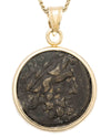 14K Gold Genuine Ancient Greek Coin Necklace (Zeus; 2nd-1st Century A.D.)