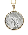 14k Genuine Ancient Roman Coin Necklace (Winged Victory; 46 B.C.)