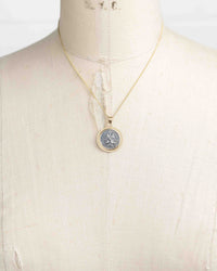 14k Gold Genuine Ancient Roman Coin Necklace (Janus; 119 B.C.)