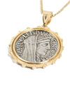 14k Gold Genuine Ancient Roman Coin Necklace (Concordia; 62 B.C.)
