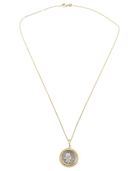 14k Gold Genuine Ancient Roman Coin Necklace (Fortuna; 49 B.C.)