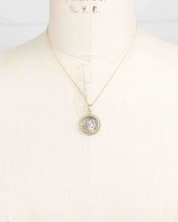 14k Gold Genuine Ancient Roman Coin Necklace (Fortuna; 49 B.C.)
