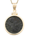 14k Gold Genuine Ancient Constantinople Commemorative (Romulus & Remus; 307-337 A.D.)