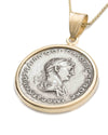 14k Gold Genuine Ancient Roman Coin Necklace (Trajan; 114-116 A.D.)
