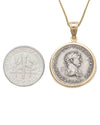 14k Gold Genuine Ancient Roman Coin Necklace (Trajan; 114-116 A.D.)
