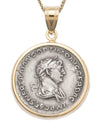 14k Gold Genuine Ancient Roman Coin Necklace (Trajan; 114-116 A.D.)