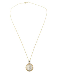14k Gold Genuine Ancient Roman Coin Necklace (Janus; 119 B.C.)
