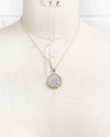 14k Gold Genuine Ancient Roman Coin Necklace (Janus; 119 B.C.)