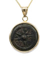 14k Gold Genuine Ancient Biblical/Judaean Coin Necklace (Widow's Mite; 103-76 B.C.)