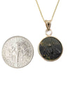 14k Gold Genuine Ancient Greek Coin Necklace (Artemis Bee; 400-301 B.C.)