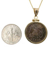 14k Gold Genuine Ancient Roman Coin Necklace (Constantinople Commemorative; 330-354 A.D.)
