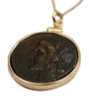 14k Gold Genuine Ancient Greek Coin Necklace (Persephone; 317-289 B.C.)
