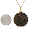 14k Gold Genuine Ancient Greek Coin Necklace (Persephone; 317-289 B.C.)