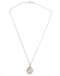 14k Gold Genuine Ancient Roman Coin Necklace (Marcus Aurelius; 161-180 A.D.)