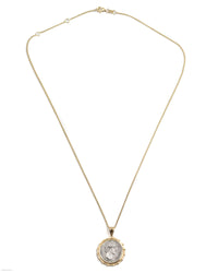 14k Gold Genuine Ancient Roman Coin Necklace (Marcus Aurelius; 161-180 A.D.)