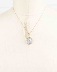 14k Gold Genuine Ancient Roman Coin Necklace (Marcus Aurelius; 161-180 A.D.)