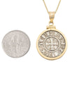 14k Gold Genuine Ancient Coin of the Crusades Necklace (Achaea; 1289-1297 A.D.)
