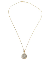 14k Gold Genuine Ancient Coin of the Crusades Necklace (Achaea; 1289-1297 A.D.)