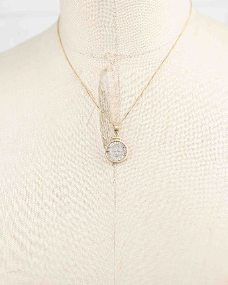 14k Gold Genuine Ancient Coin of the Crusades Necklace (Jerusalem; 1160-1179 A.D.)