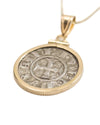 14k Gold Genuine Ancient Coin of the Crusades Necklace (Achaea; 1289-1297 A.D.)