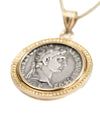 14k Gold Genuine Ancient Roman Coin Necklace (Augustus; 27 B.C.-14 A.D.)
