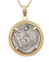 14k Gold Genuine Ancient Roman Coin Necklace (Augustus; 27 B.C.-14 A.D.)